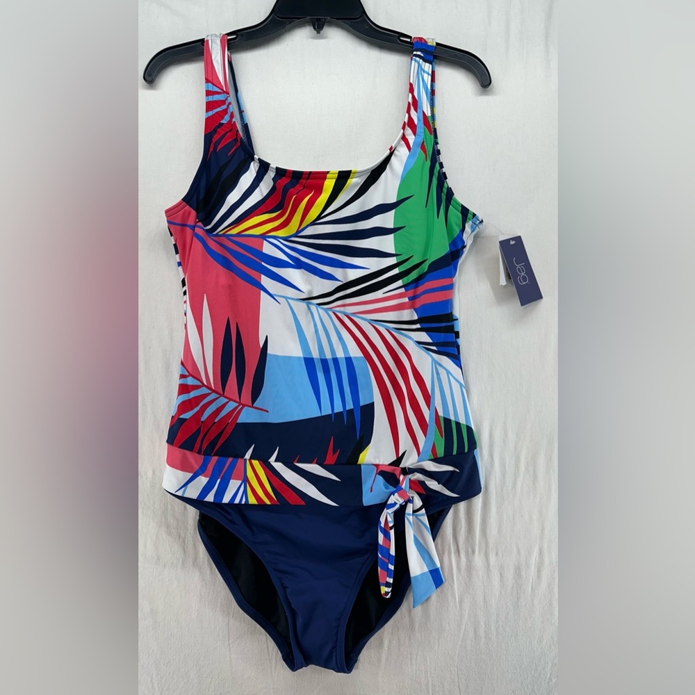 JAG One Piece Swimsuit Floral Print Padded Women’s‎ Size 14 NWT